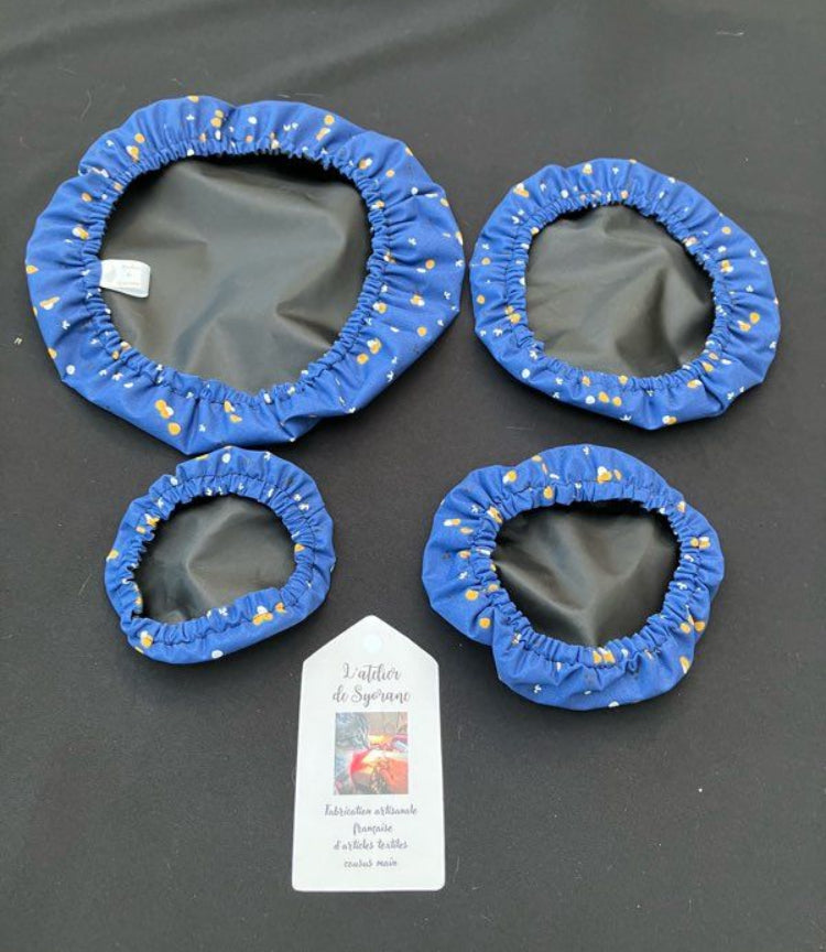 Lot de 4 charlottes de plats imperméables et lavables