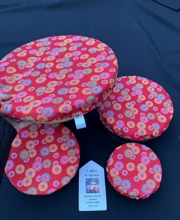 Lot de 4 charlottes de plats imperméables et lavables