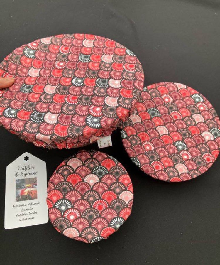 Lot de 3 charlottes de plats imperméables et lavables