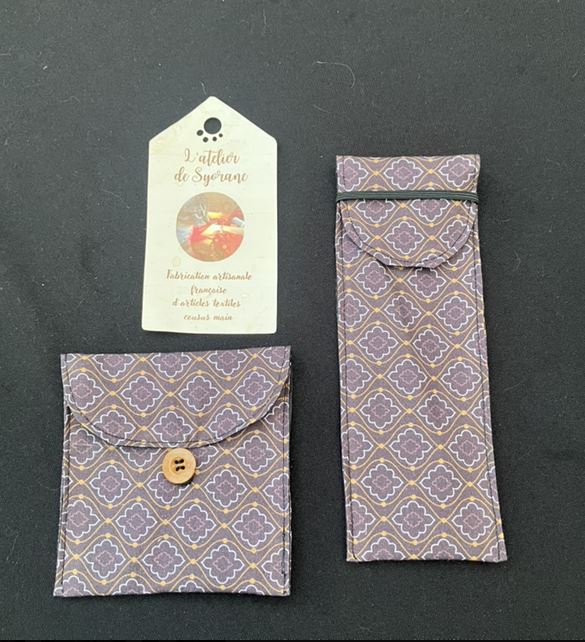 Lot de 2 pochettes imperméables pour savon et brosse à dents/dentifrice