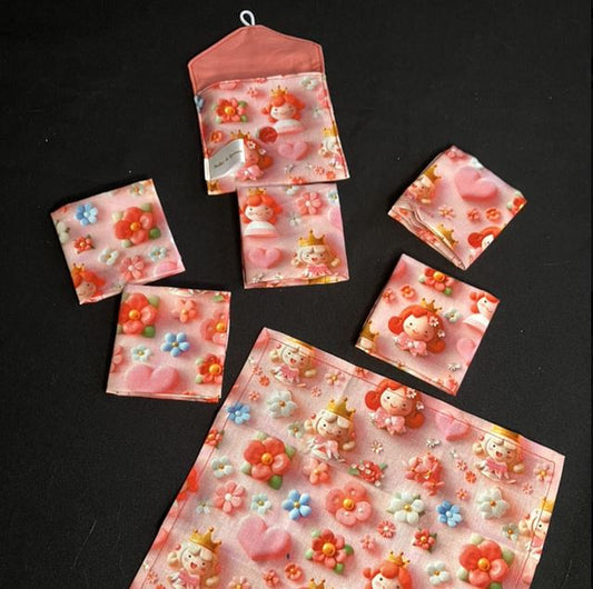 Pochette de 6 mouchoirs en coton tout doux