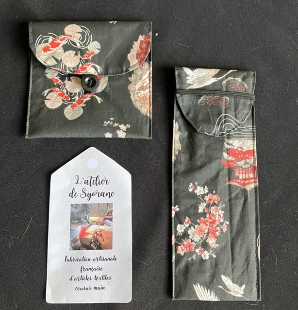 Lot de 2 pochettes imperméables pour savon et brosse à dents/dentifrice