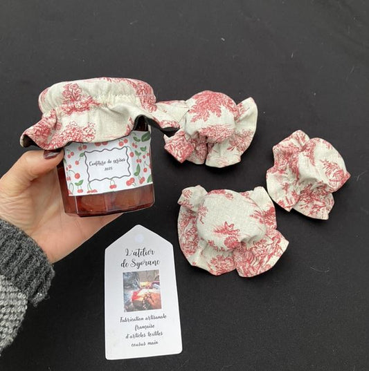 Lot de 4 charlottes imperméables pour pots de confiture