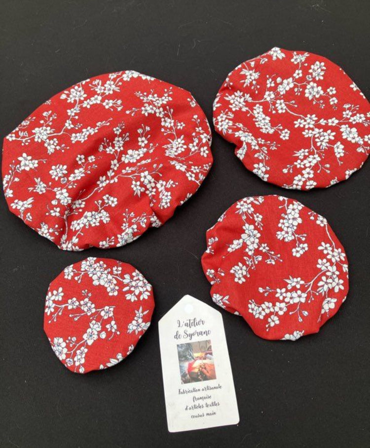 Lot de 4 charlottes de plats imperméables et lavables