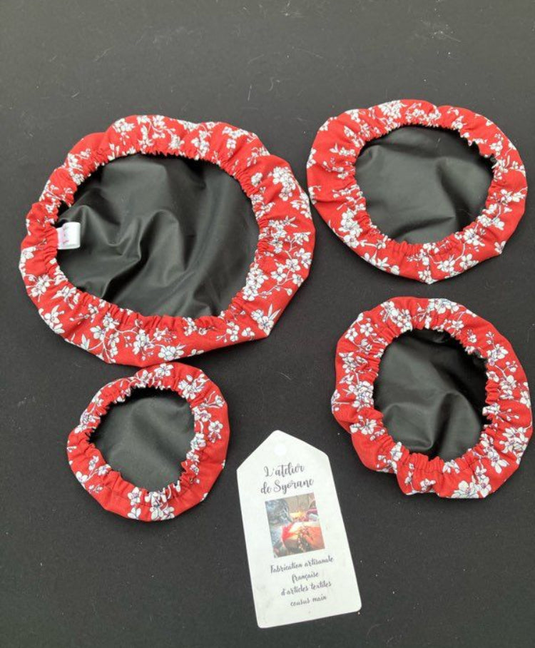 Lot de 4 charlottes de plats imperméables et lavables