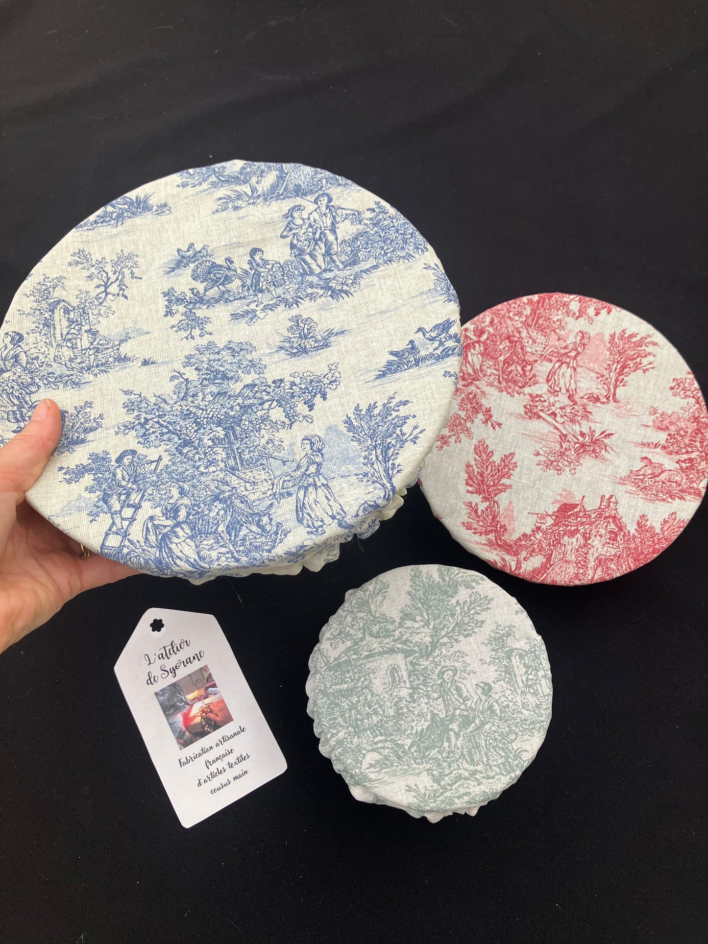Lot de 3 charlottes de plats imperméables et lavables