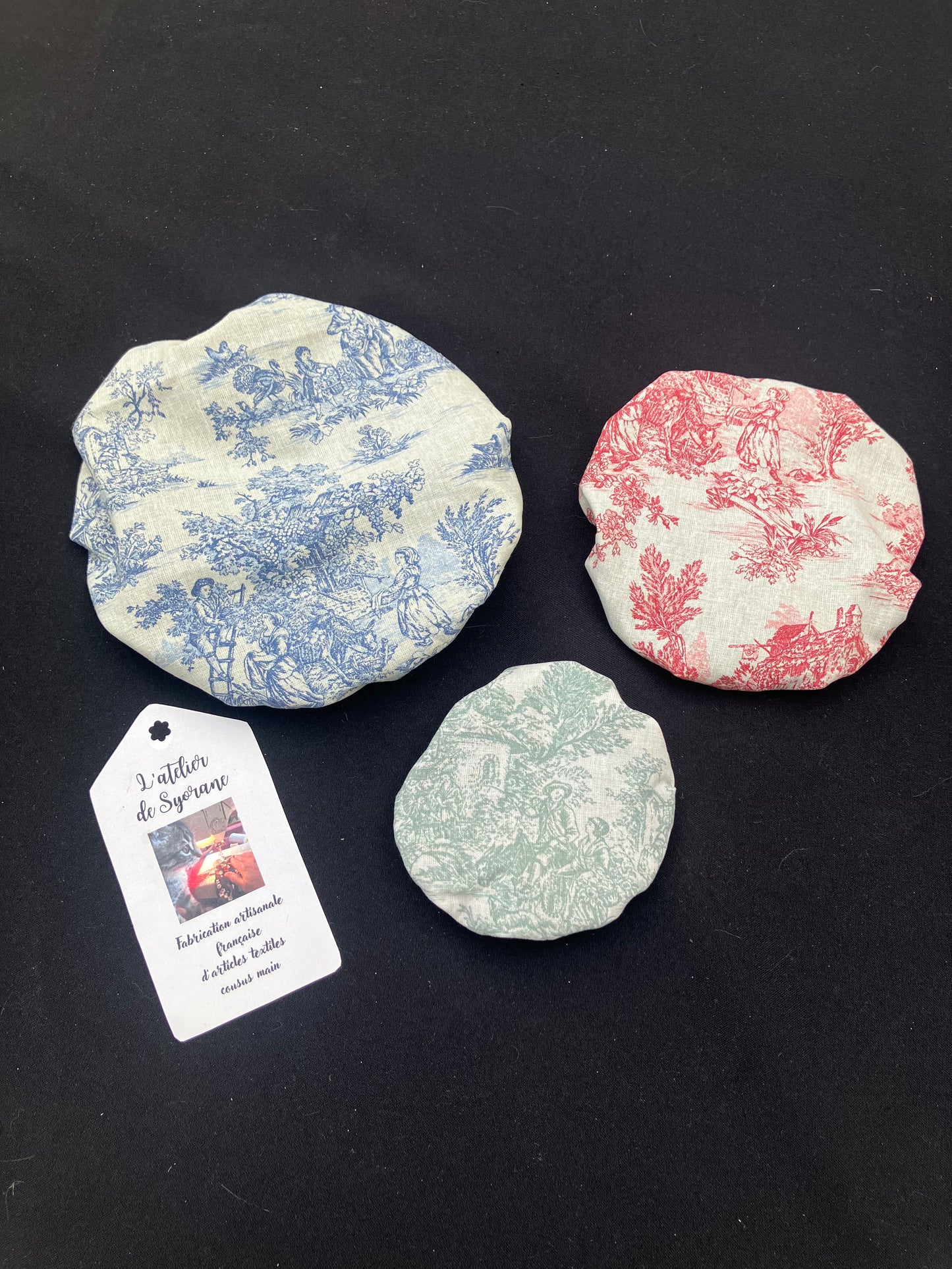 Lot de 3 charlottes de plats imperméables et lavables