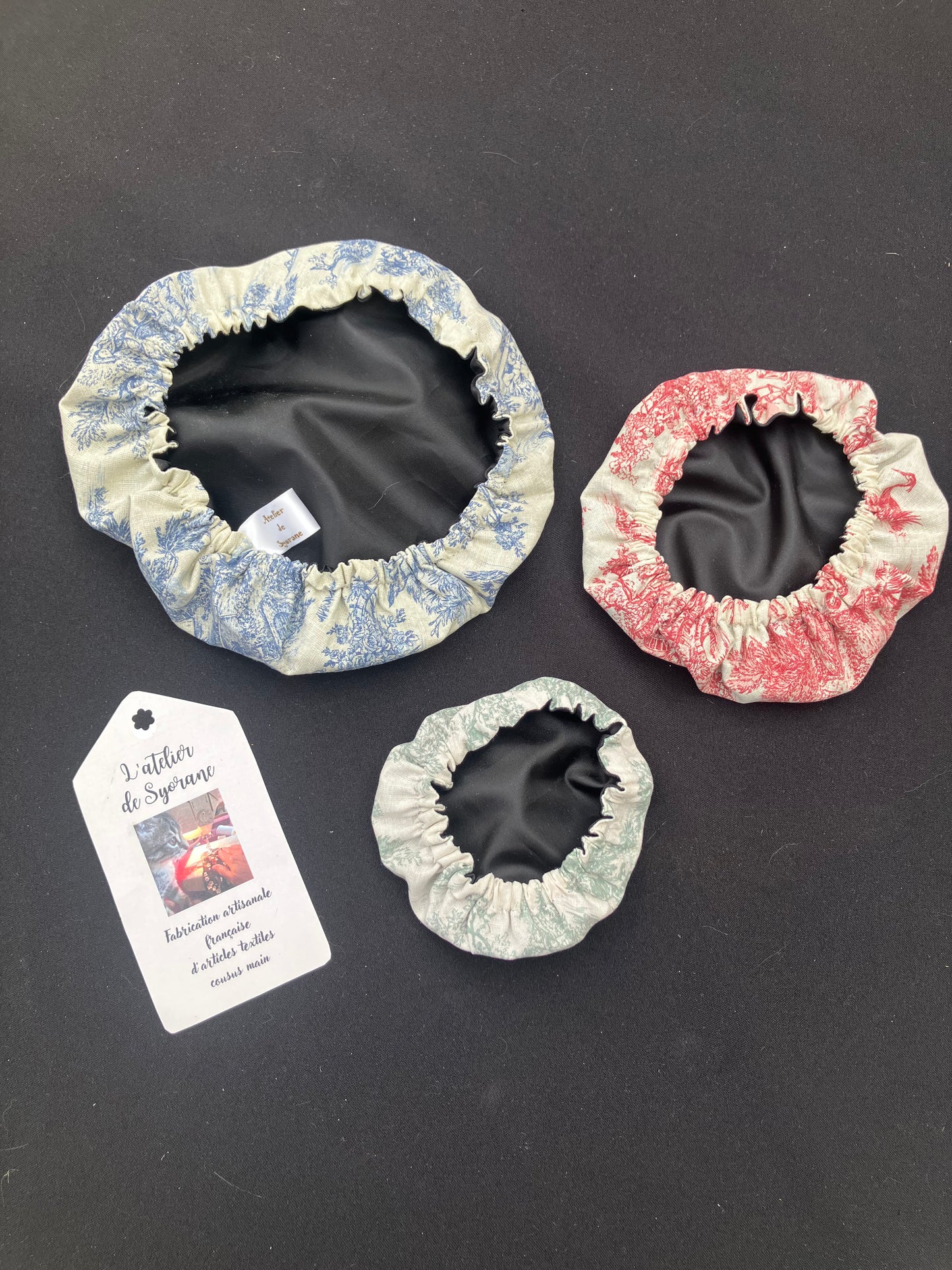 Lot de 3 charlottes de plats imperméables et lavables