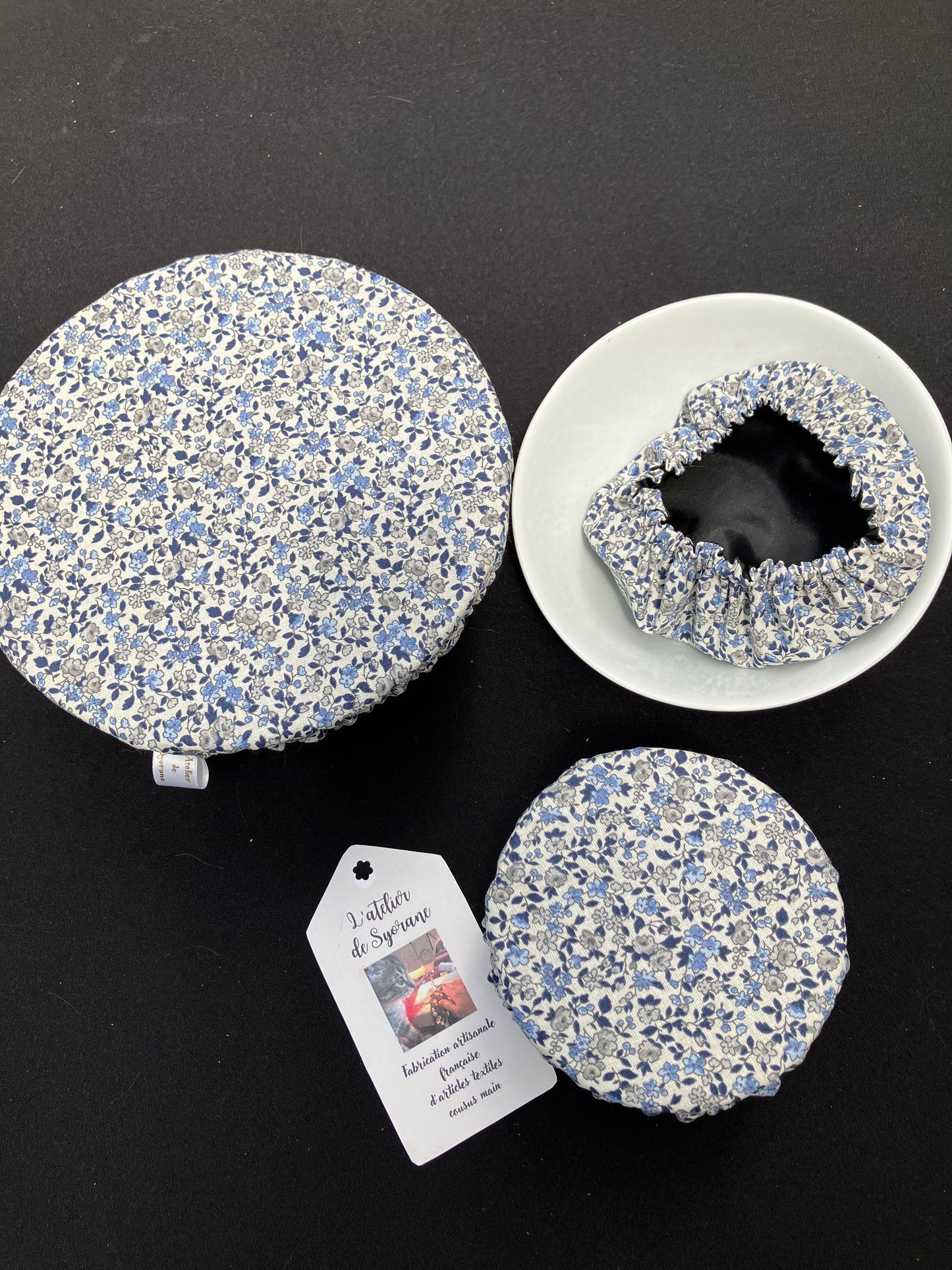 Lot de 3 charlottes de plats imperméables et lavables