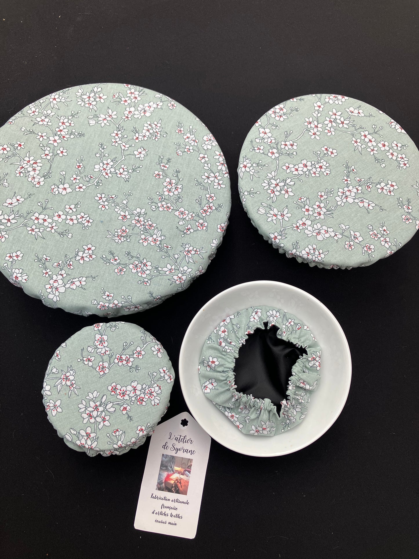 Lot de 4 charlottes de plats imperméables et lavables