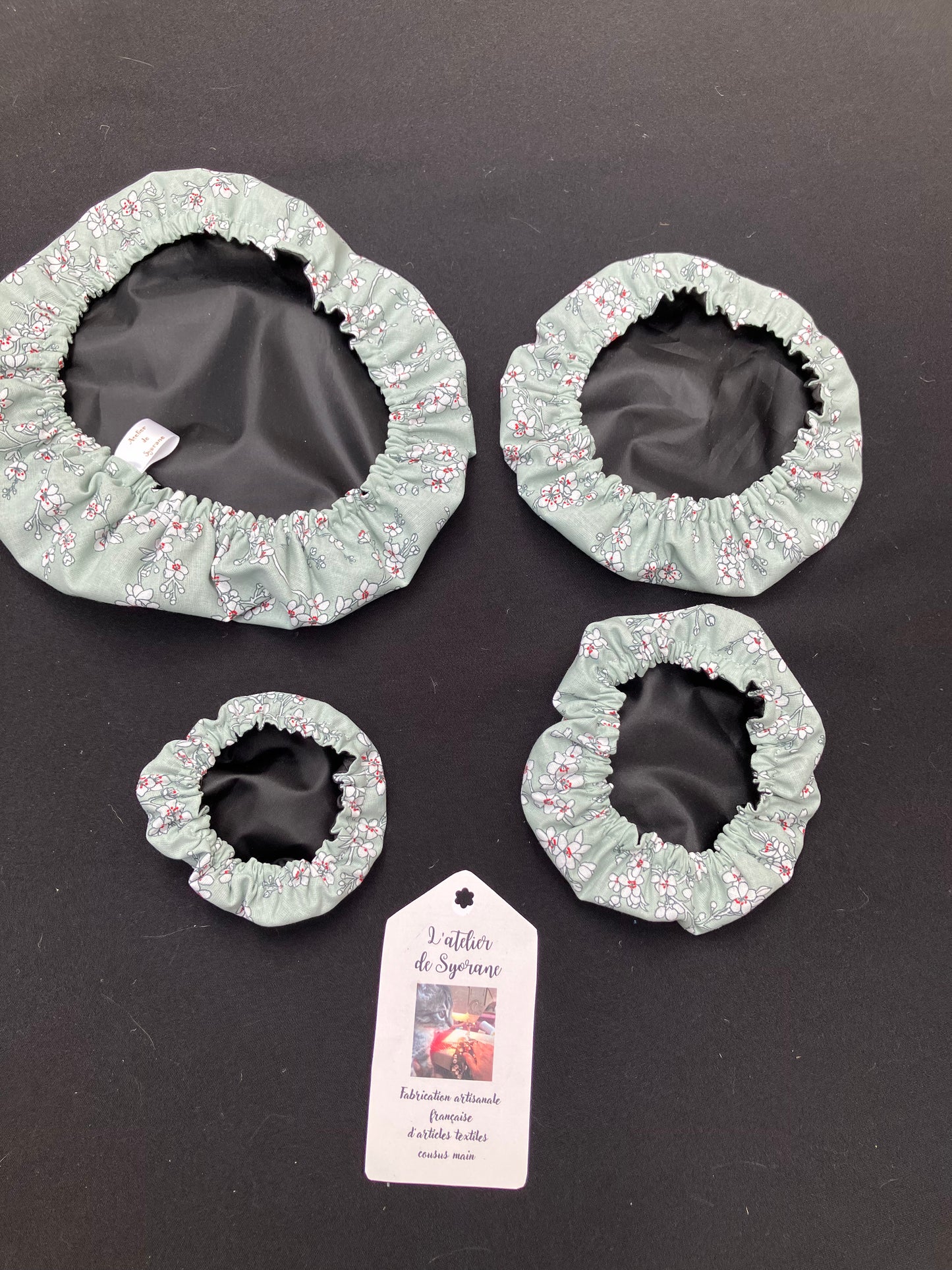 Lot de 4 charlottes de plats imperméables et lavables