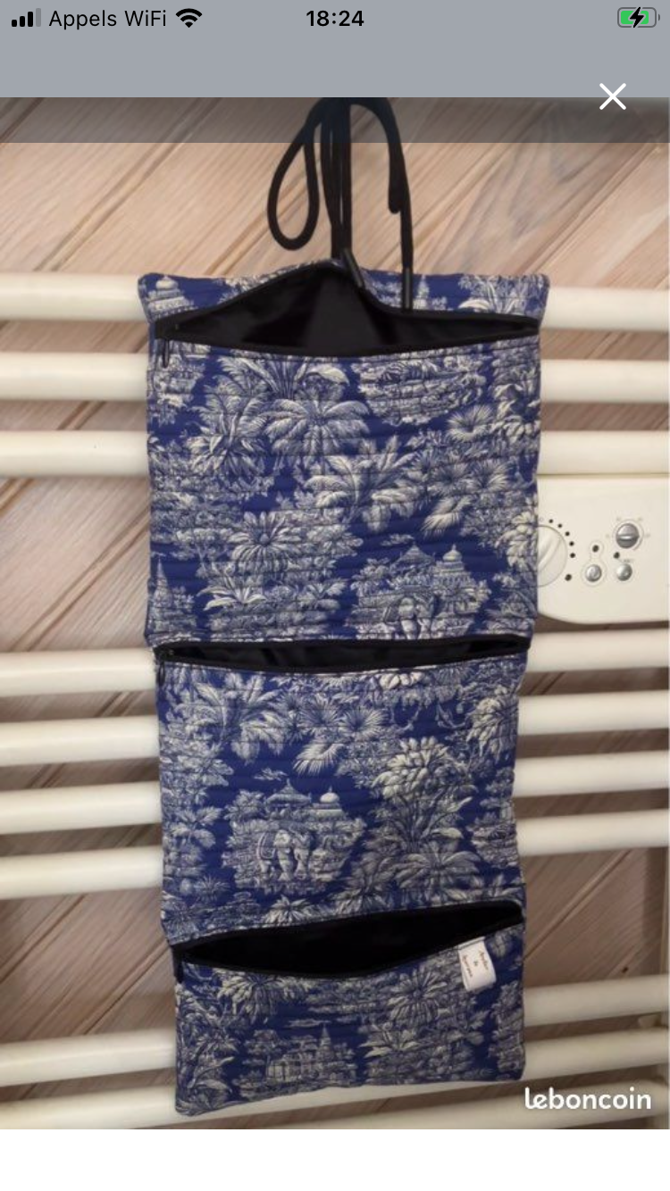 Trousse de toilette nomade matelassée