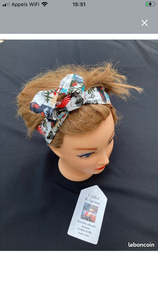 Bandeau twist pour cheveux avec fil de fer intégré