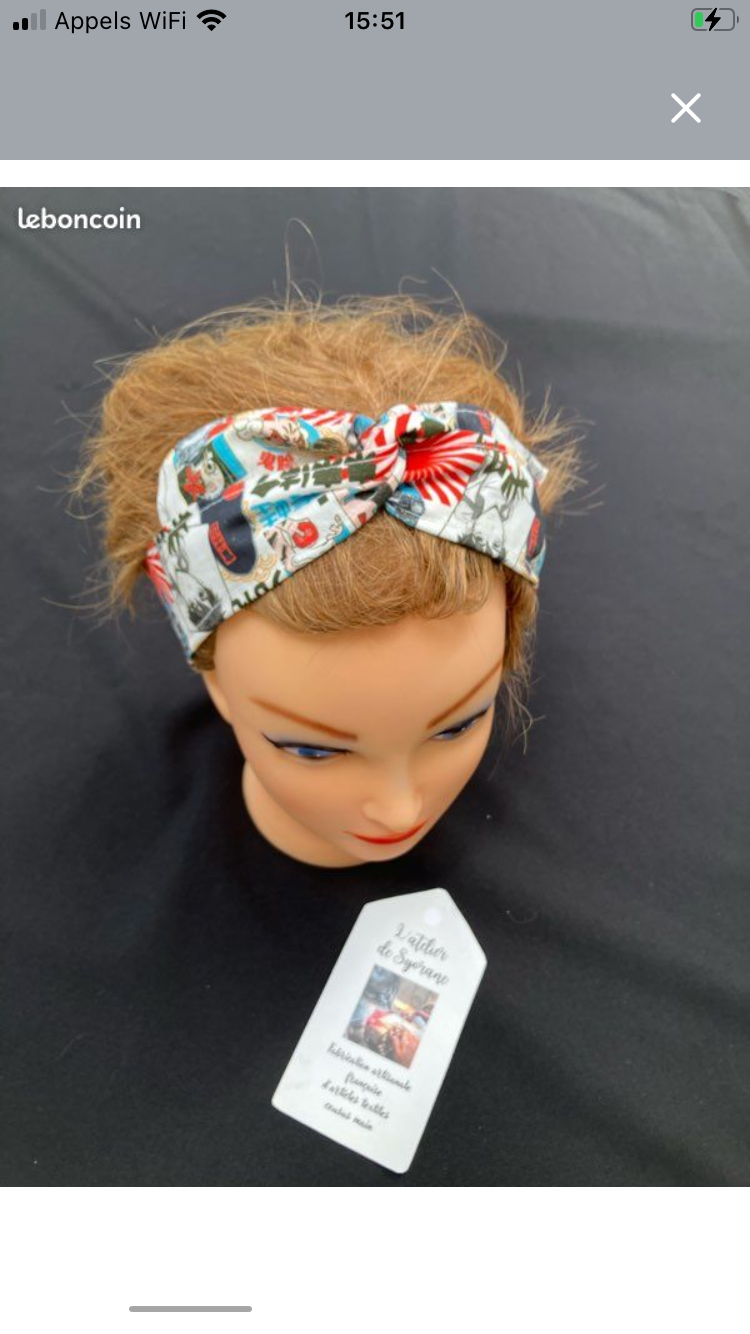 Bandeau twist pour cheveux avec fil de fer intégré