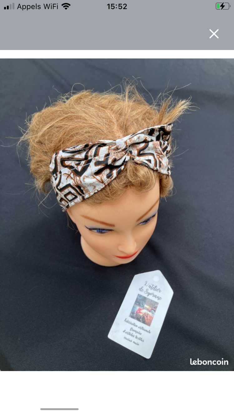 Bandeau twist pour cheveux avec fil de fer intégré