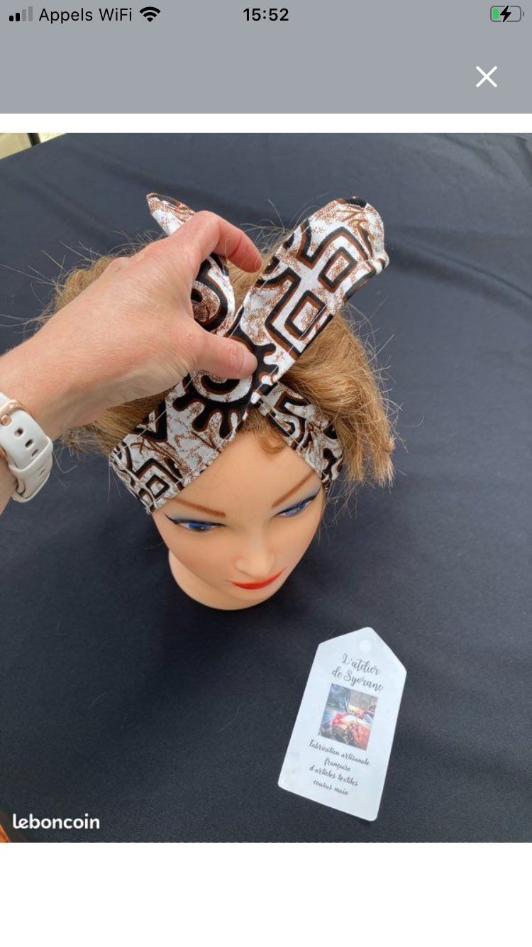 Bandeau twist pour cheveux avec fil de fer intégré