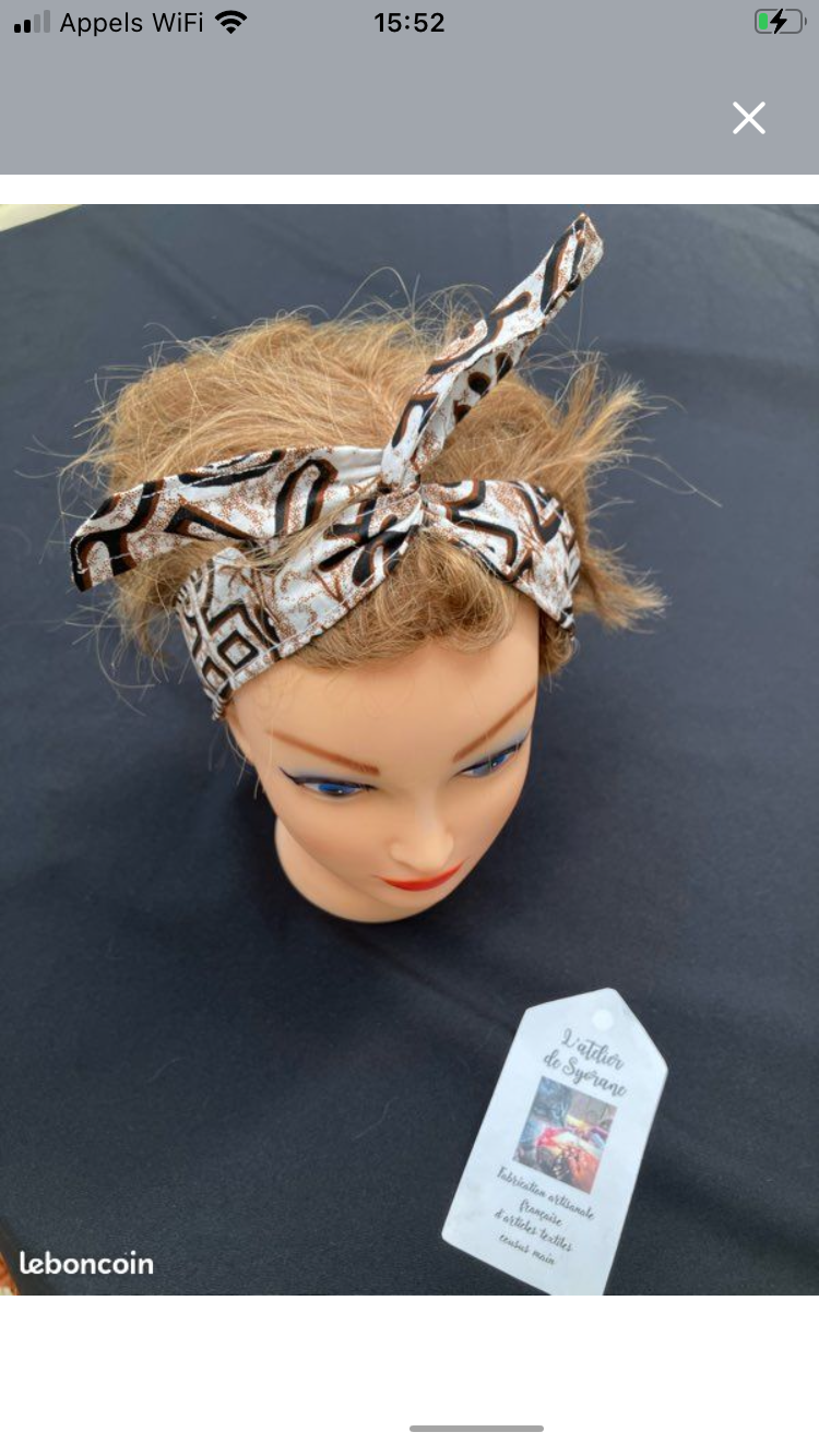 Bandeau twist pour cheveux avec fil de fer intégré