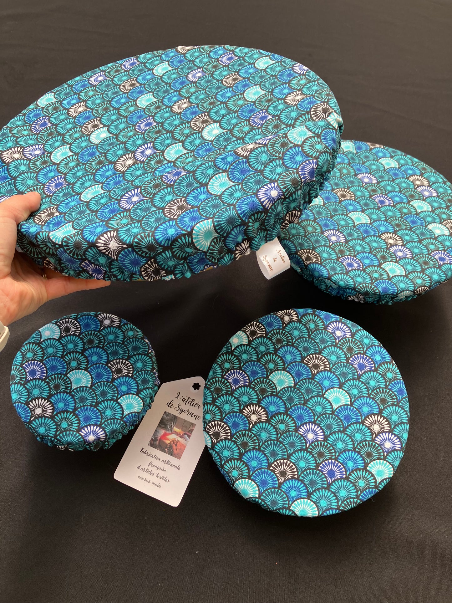 Lot de 4 charlottes de plats imperméables et lavables