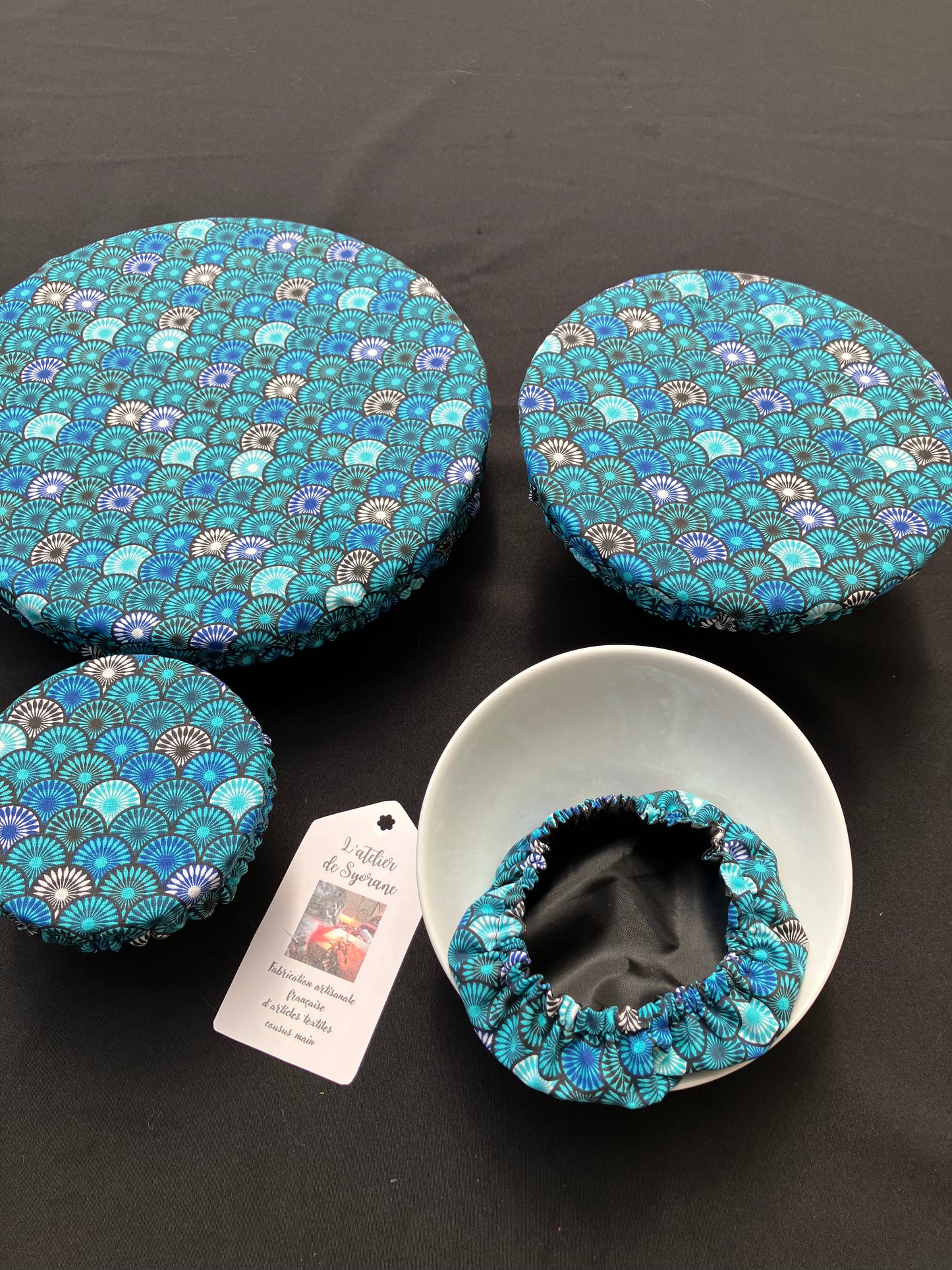 Lot de 4 charlottes de plats imperméables et lavables
